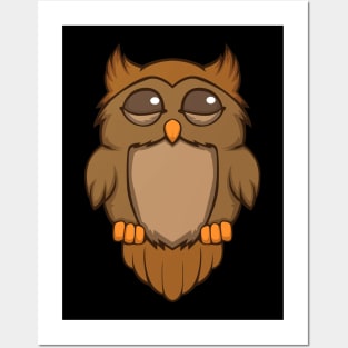 Sleeping Owl  - Cute Owls Posters and Art